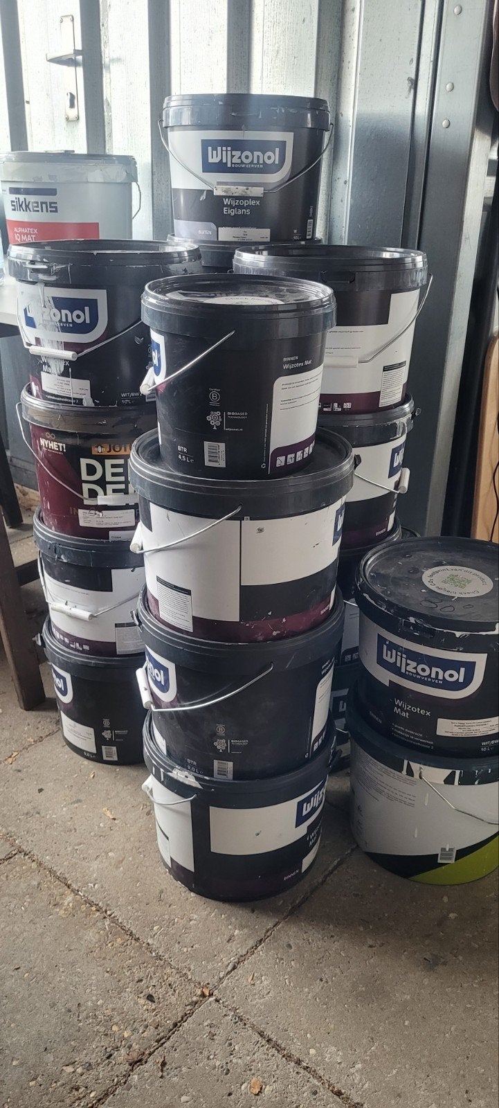 Wijzonol Wijzotex muurverf binnen verschillende kleuren!!, Doe-het-zelf en Verbouw, Verf, Beits en Lak, 10 tot 15 liter, Ophalen