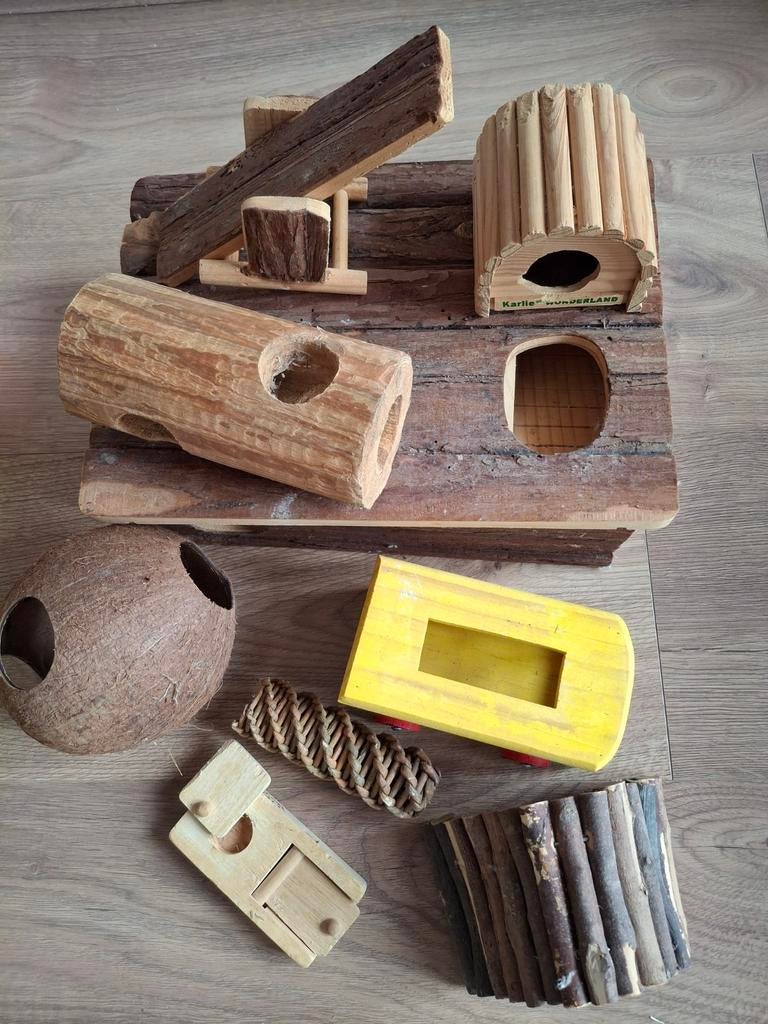 Houten hamsterspullen, Ophalen of Verzenden, Gebruikt