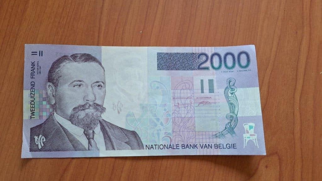 Bankbiljet 2000 Belgische frank, Ophalen of Verzenden