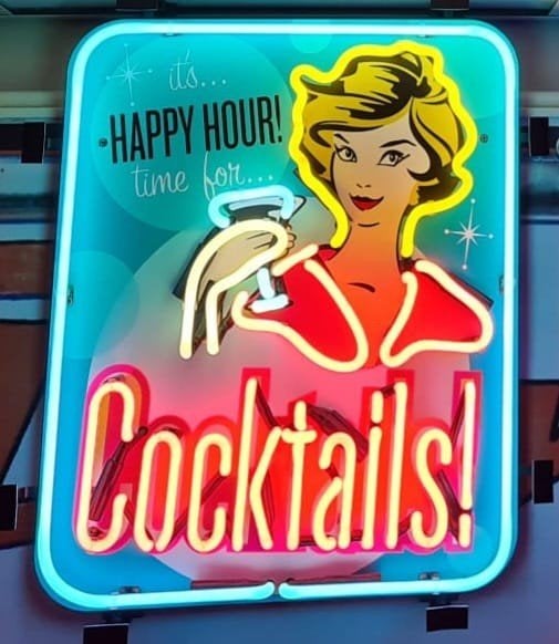 FIFTIES SIXTIES NEONVERLICHTING HAPPY HOUR ! COCKTAILS !, Ophalen, Nieuw