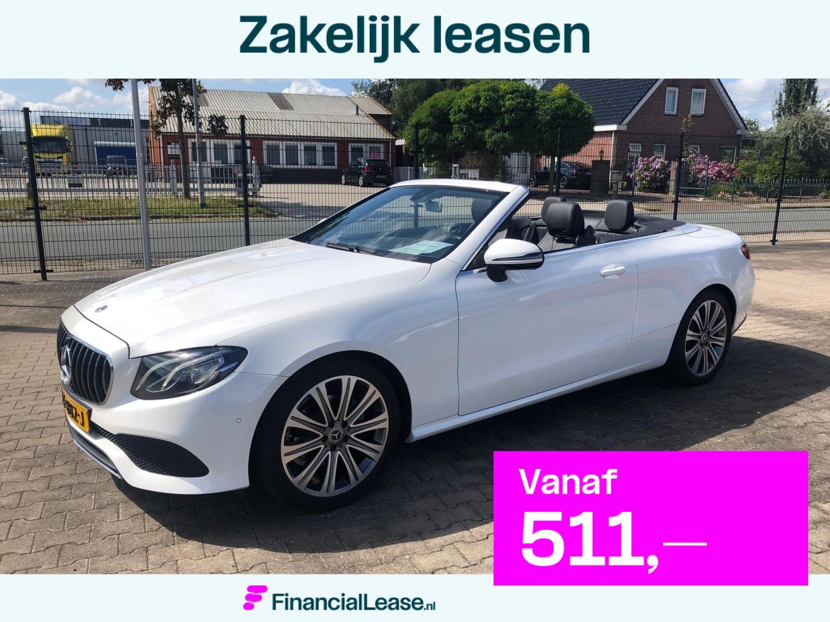 Mercedes E-klasse Cabrio 200 AUT 9G NAVI CAMERA LED WIT // D, Achterwielaandrijving, 4 cilinders, Cabriolet, Wit