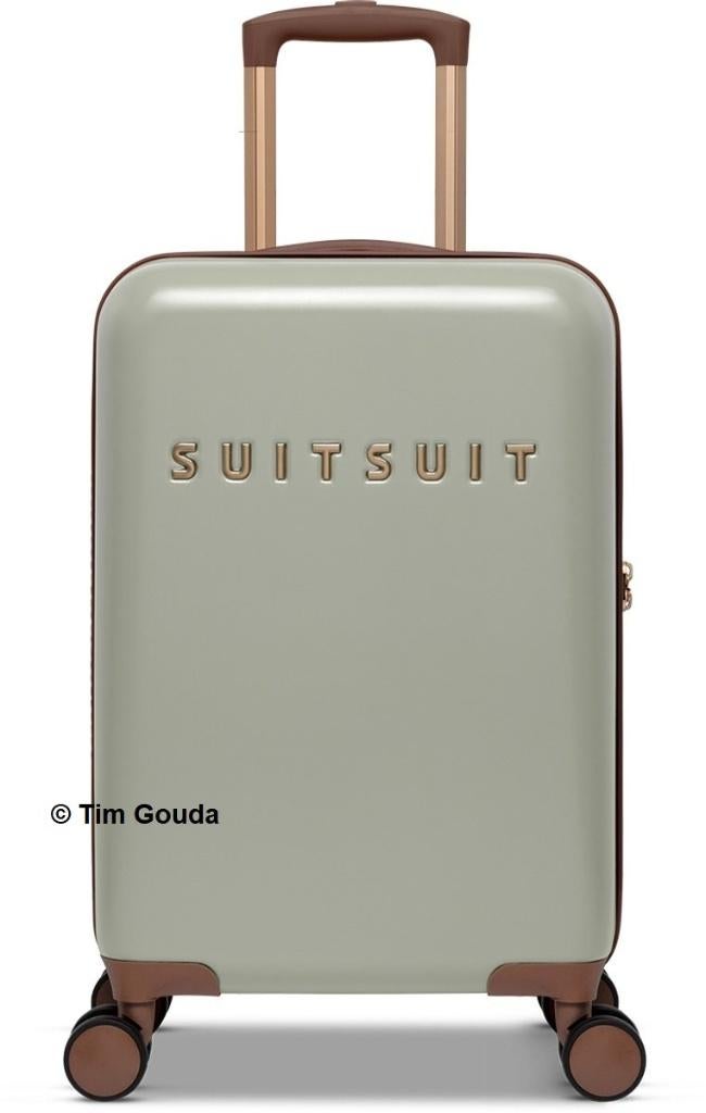 ✅ SUITSUIT Fab Seventies Sustained Grey koffer 55 cm - NIEUW, Wieltjes, 50 tot 60 cm, Hard kunststof, Nieuw