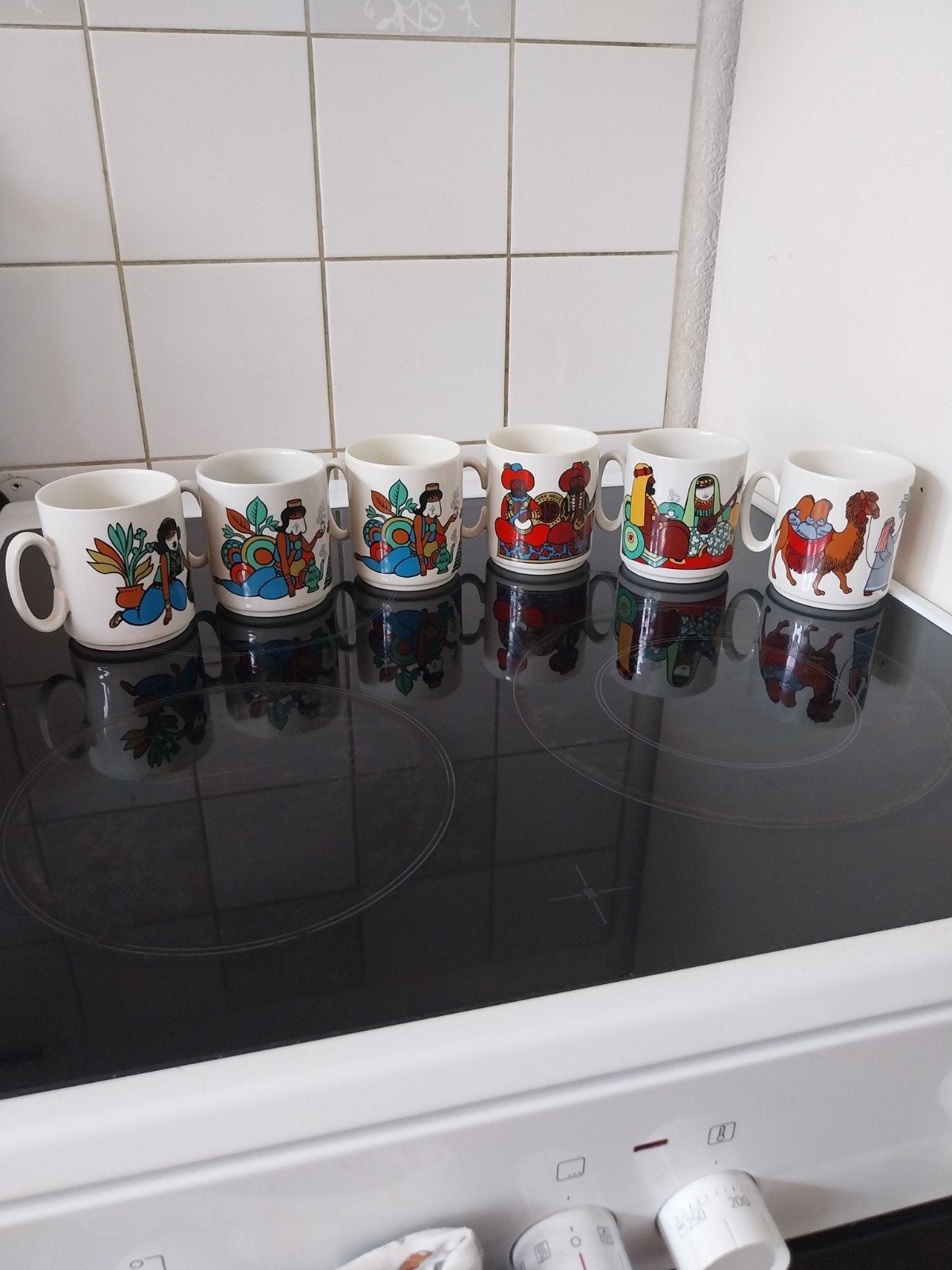 Villeroy & Boch 1000 en 1 Nacht Mokken - Set van 6, Ophalen of Verzenden, Gebruikt, Kop(pen) en/of Schotel(s)