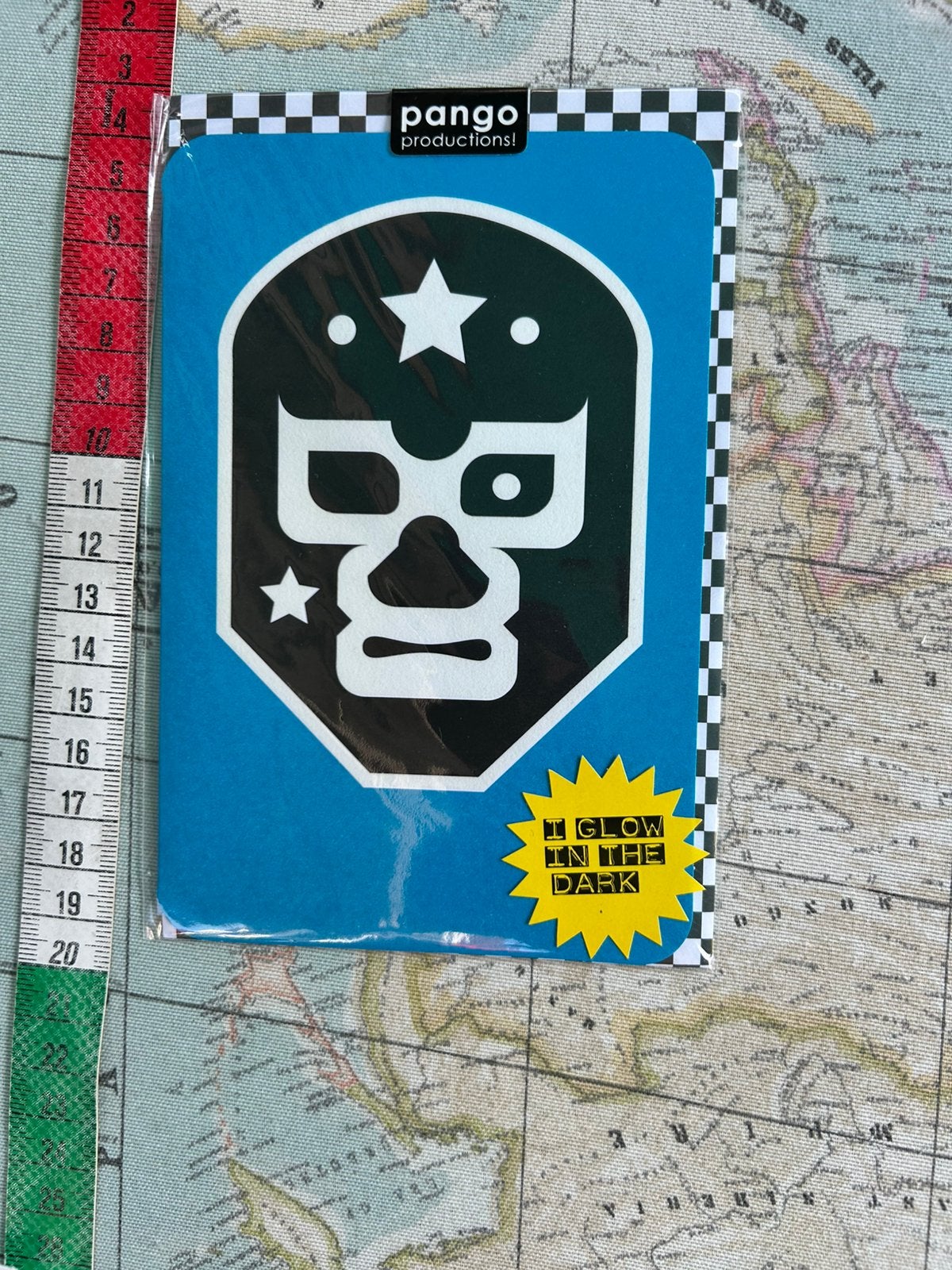 Glow in the dark wenskaart Masker, Ophalen of Verzenden