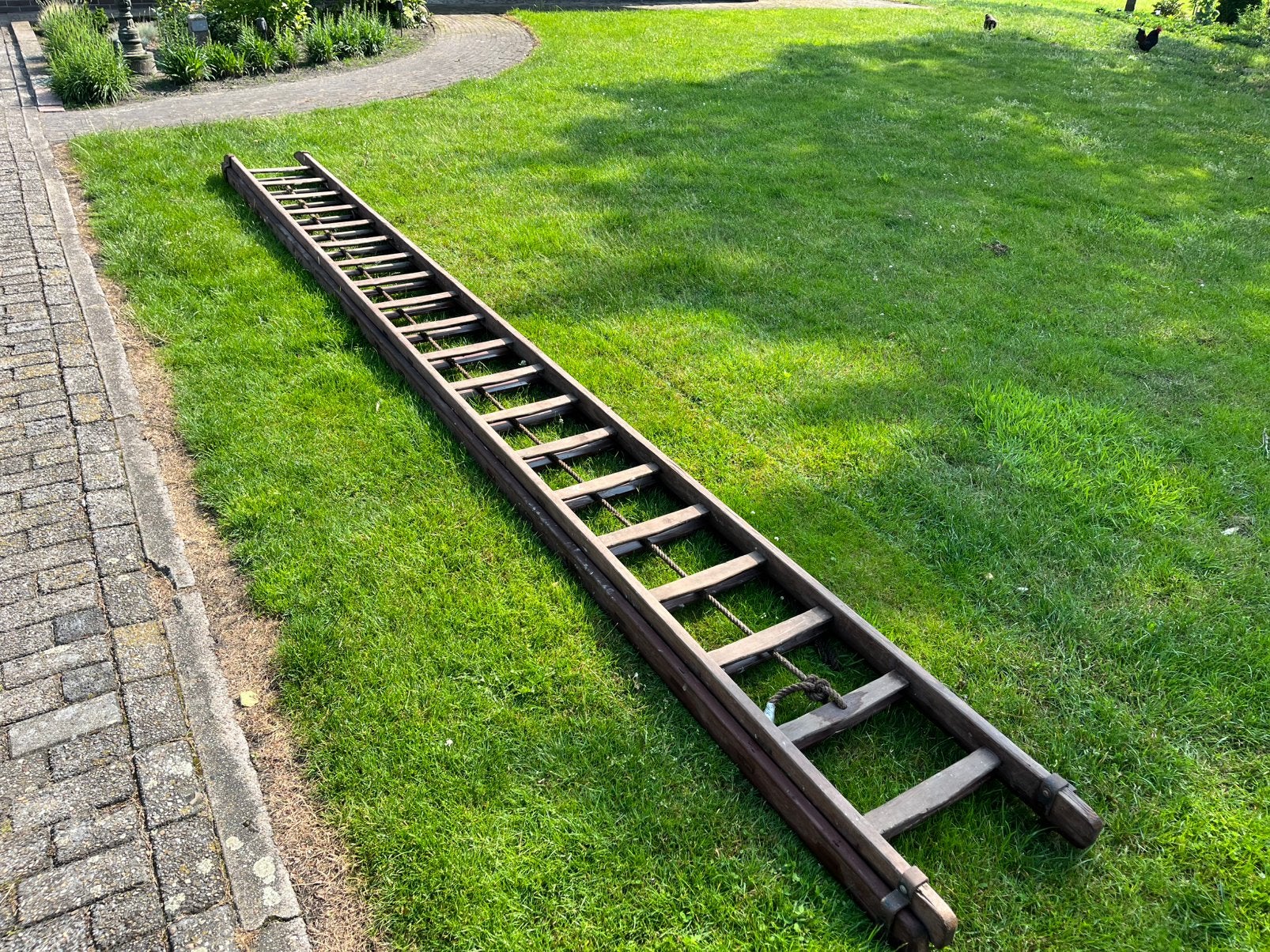 Orginele schildersladder - gebruik of anthiek - 40 sporten, Doe-het-zelf en Verbouw, Ladders en Trappen, Ophalen, Gebruikt, Ladder