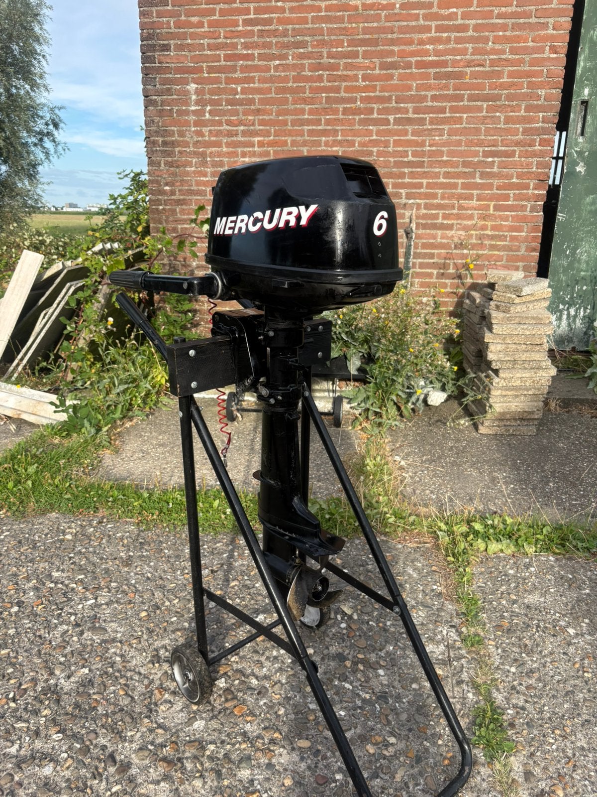 Mercury 6 Pk 4-Takt Buitenboordmotor - kortstaart, Ophalen, 5 tot 10 pk, Viertaktmotor, Zo goed als nieuw