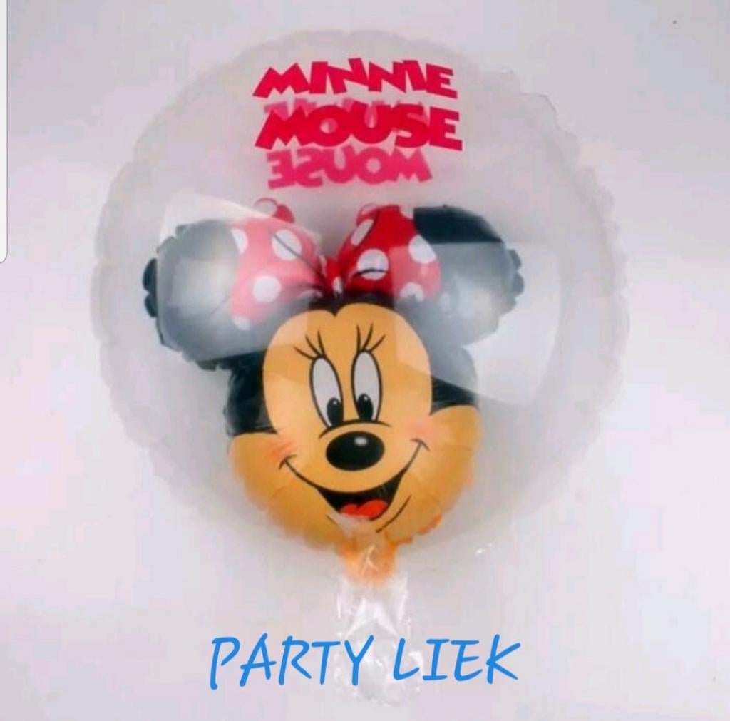 Transparante minnie mouse folieballon nr M114A/M114, Ophalen of Verzenden, Nieuw, Versiering, Verjaardag