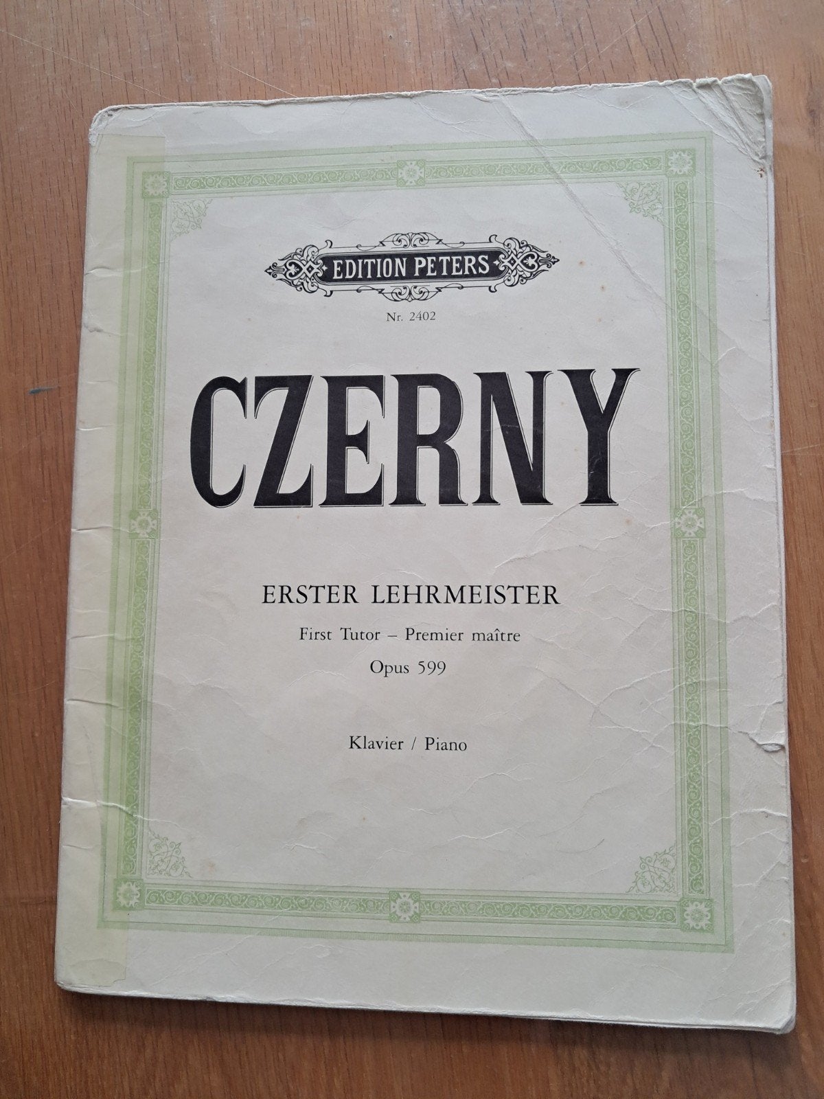 Czerny - Erster Lehrmeister, Muziek en Instrumenten, Gebruikt, Klassiek, Ophalen of Verzenden, Artiest of Componist