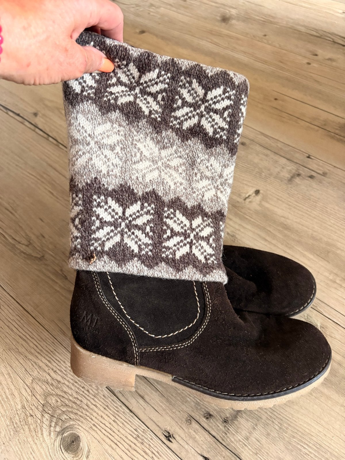 Marco Tozzi winterlaarzen met gebreide schacht, Kleding | Dames, Bruin, Lage of Enkellaarzen, Ophalen of Verzenden, Zo goed als nieuw