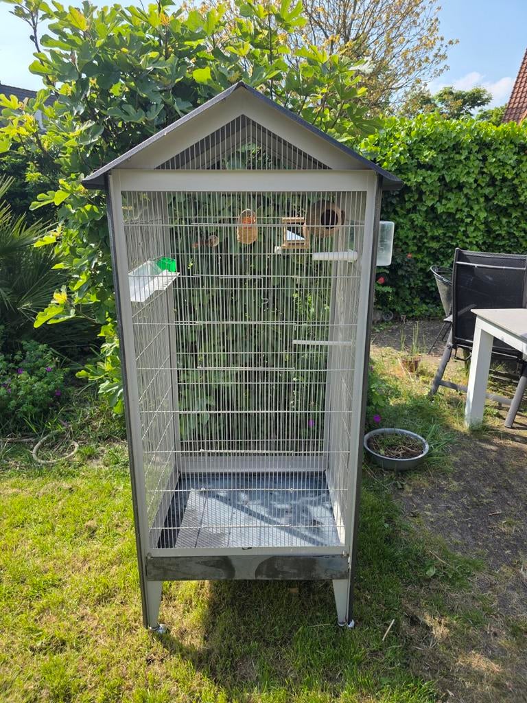 Vogel kooi, Ophalen, Gebruikt, Metaal, Vogelkooi