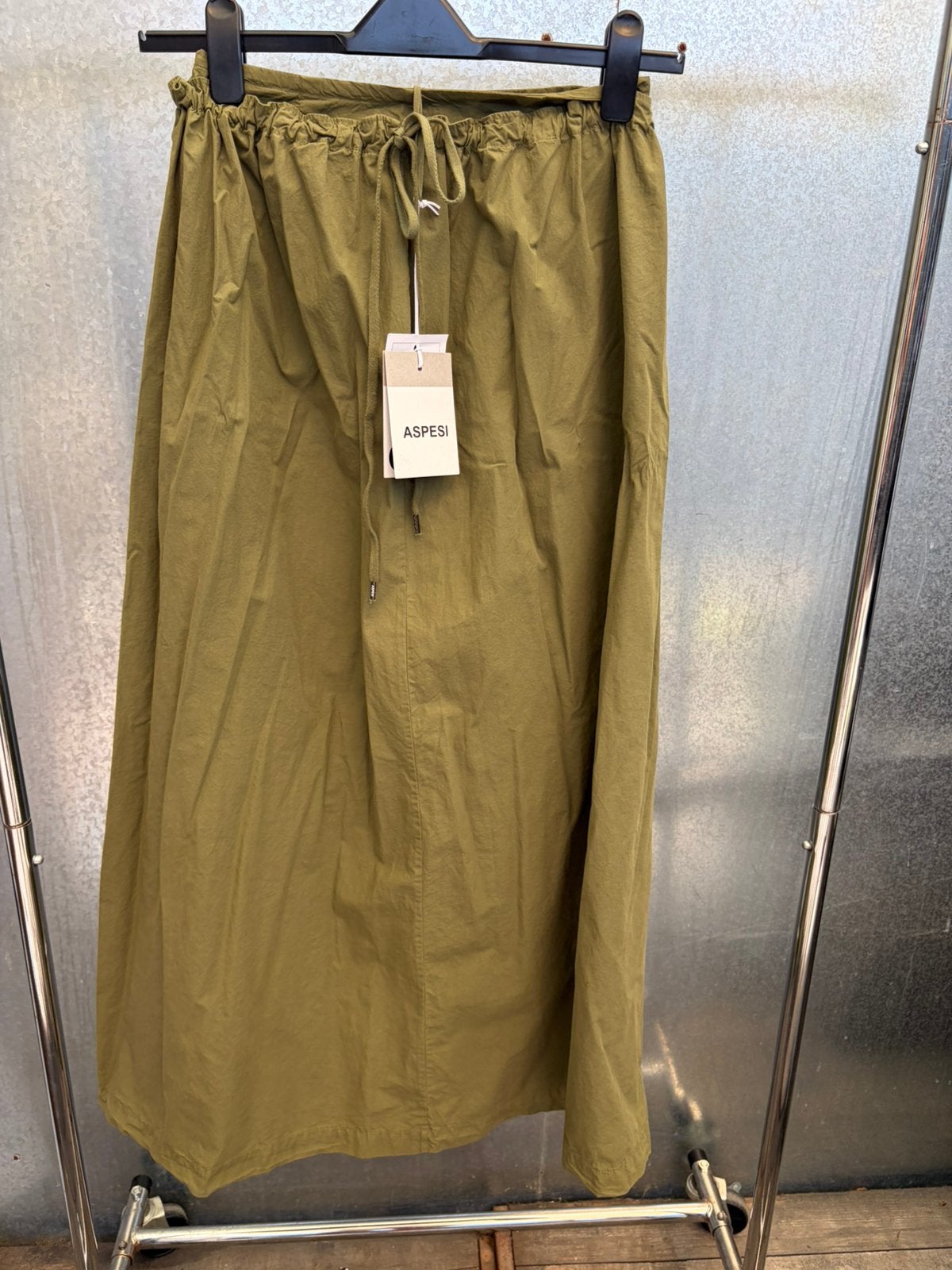 Aspesi rok skirt it 38 xs  €325 groen, Ophalen of Verzenden, Zo goed als nieuw, Maat 34 (XS) of kleiner, Onder de knie