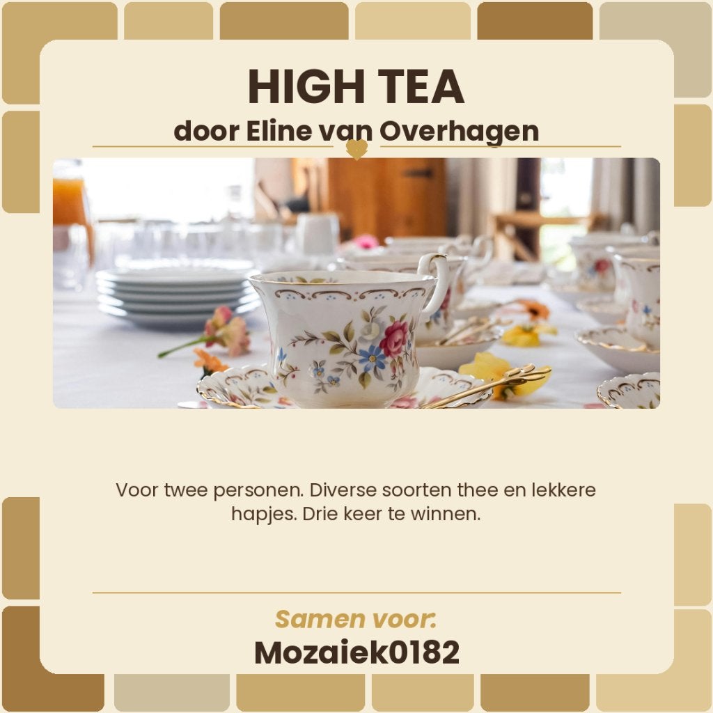 High tea voor twee, Drie personen of meer, Cadeaubon, Overige typen