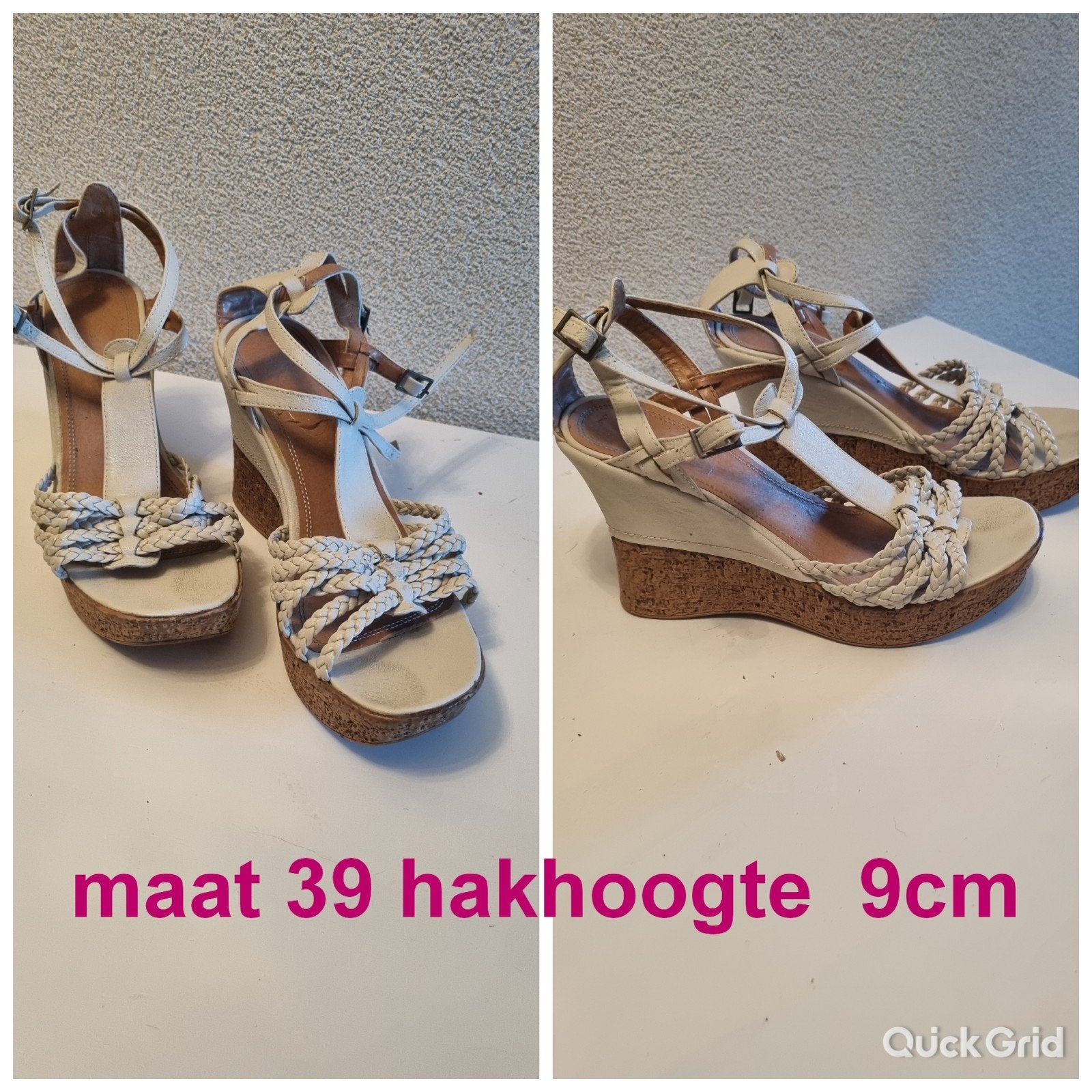 Witte Graceland sleehak sandalen - Maat 39, Wit, Graceland, Gedragen, Sandalen of Muiltjes