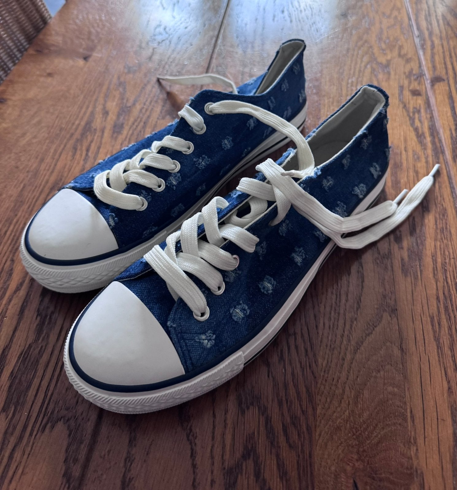 Denim stof sneakers maat 41, Ophalen of Verzenden, Nieuw, Blauw, Sneakers of Gympen