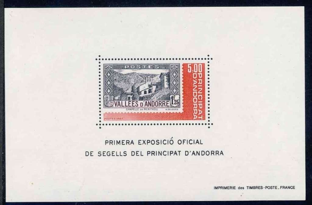 Andorra Frans Blok 1 1982 postfris, Ophalen of Verzenden, Overige landen, Postfris