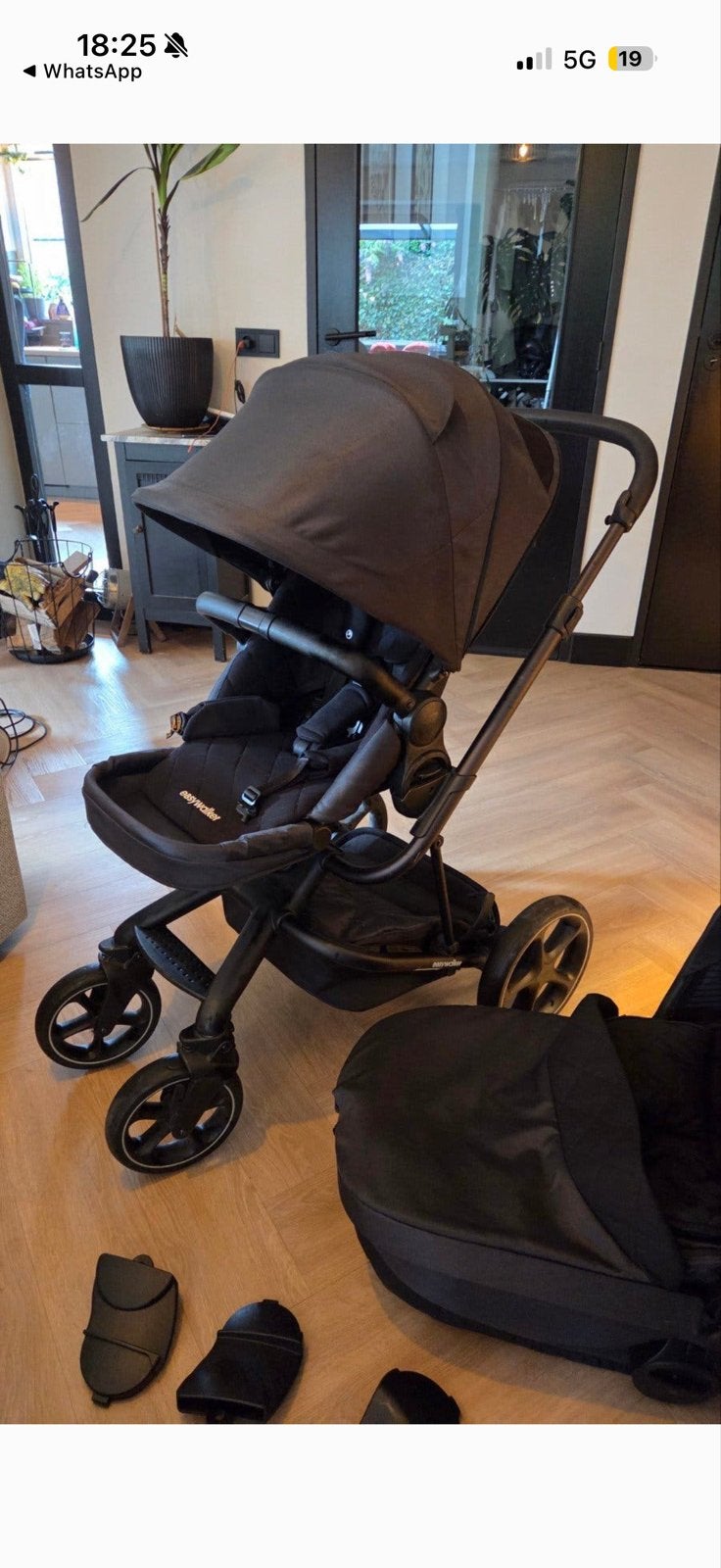 Easywalker Harvey 3Combiwagen Zwart met Reiswieg, Overige merken, Ophalen of Verzenden, Zo goed als nieuw, Combiwagen