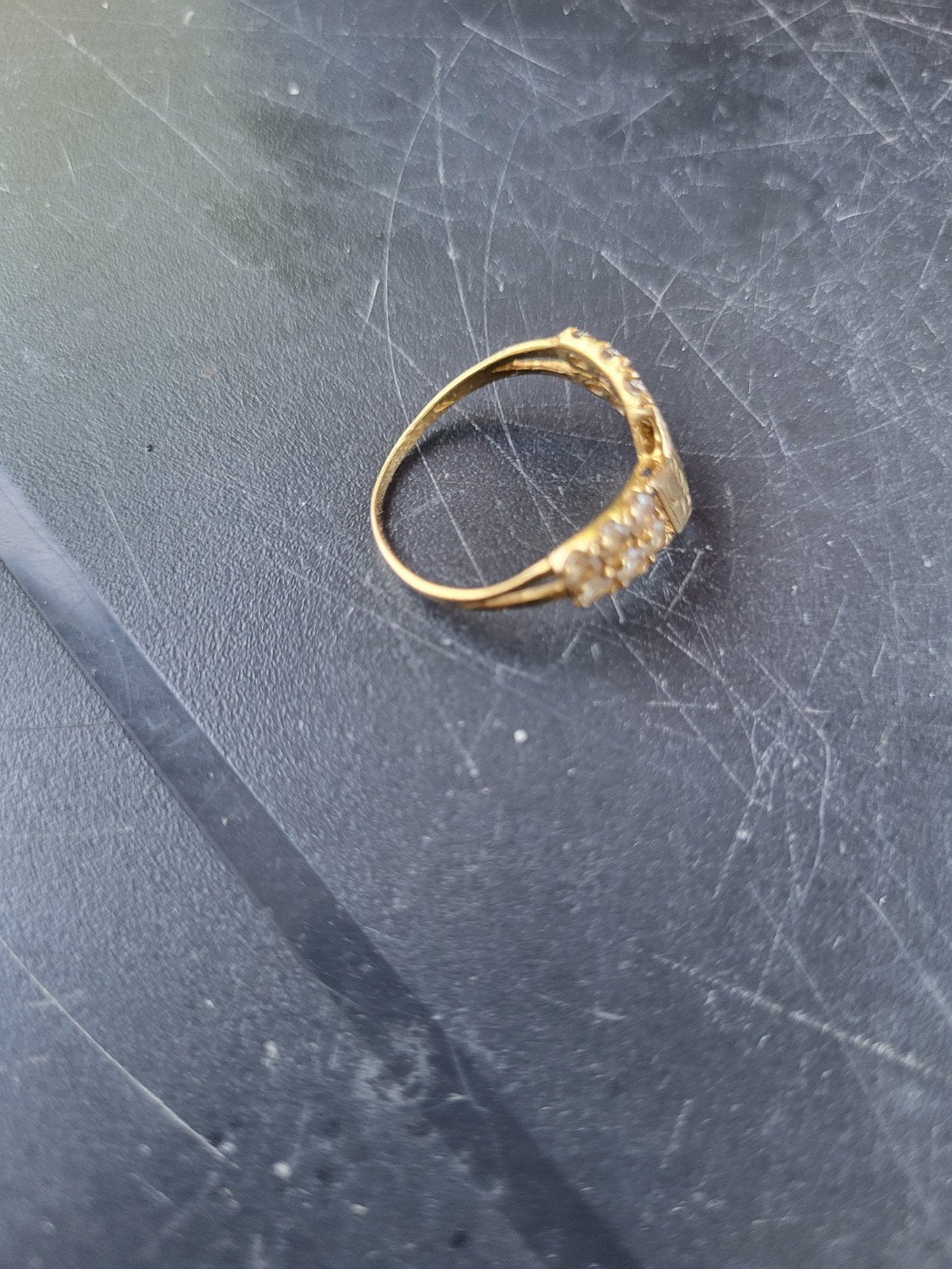 Goude ring 18 karaat, Sieraden, Tassen en Uiterlijk, Piercings, Ophalen, Zo goed als nieuw, Goud