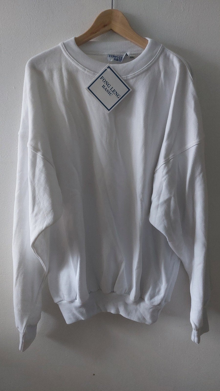 Vintage Fong Leng Basic oversized Crewneck Sweater NIEUW, Kleding | Dames, Fong Leng, Ophalen of Verzenden, Nieuw, Wit