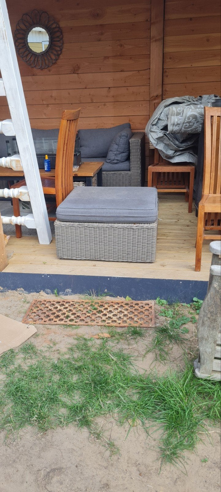 tafel of hocker, Gebruikt, Hocker, Wicker, Ophalen