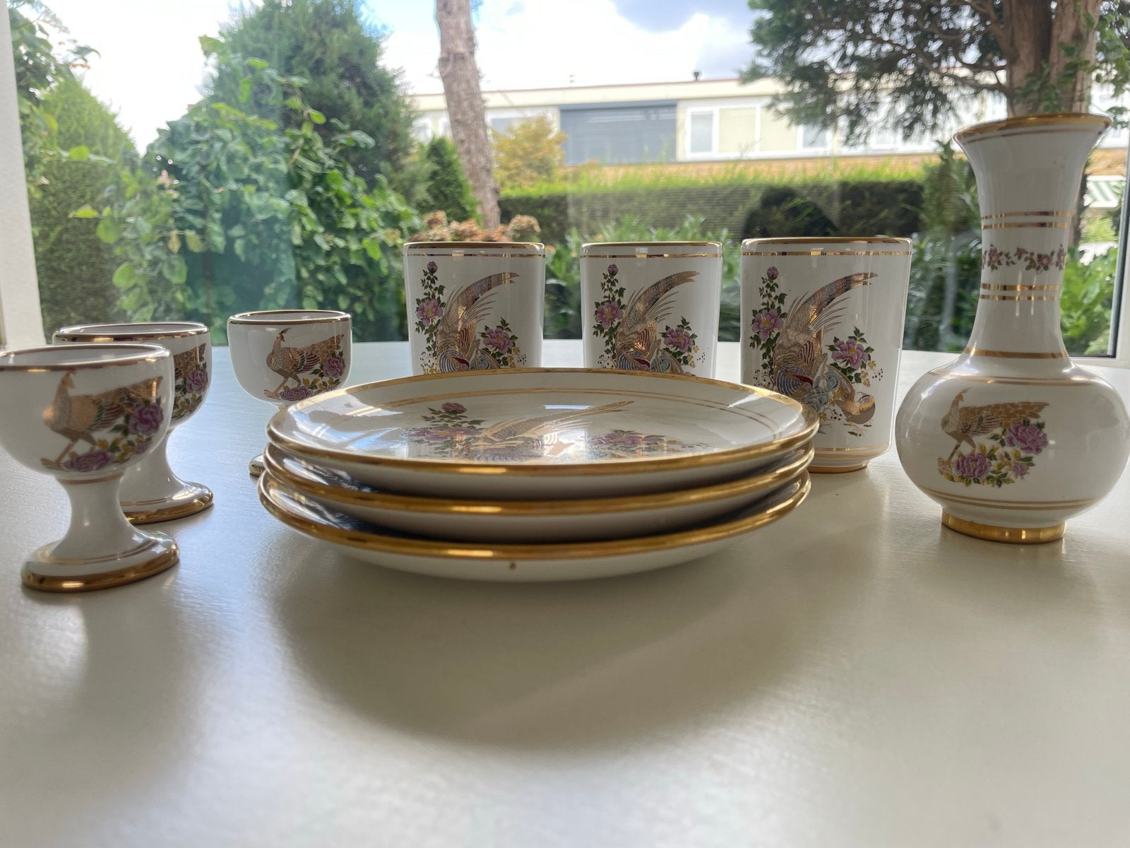 Neofitou Grieks servies 24K goud, handgemaakt, Antiek en Kunst, Ophalen