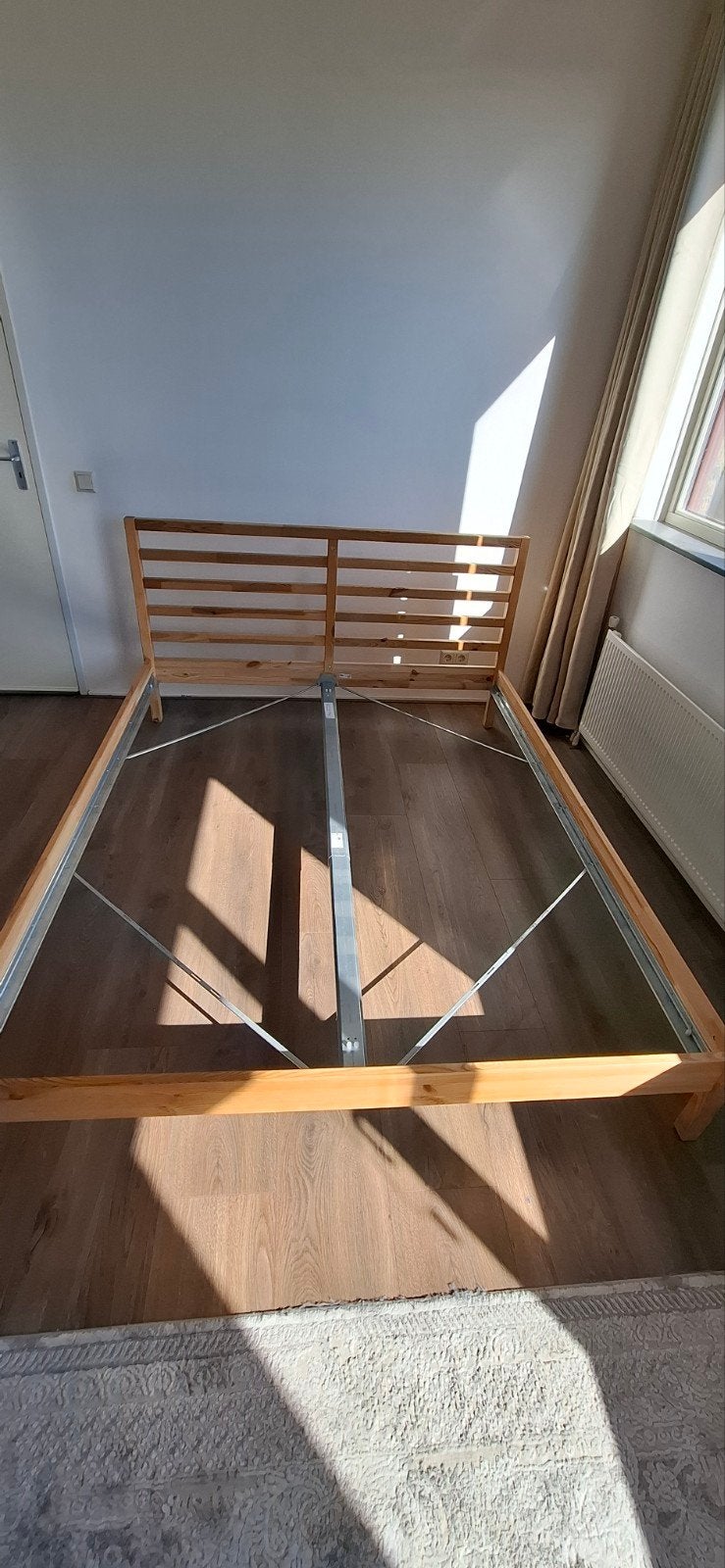ikea tweepersoons bed, Huis en Inrichting, Ophalen, Tweepersoons, Zo goed als nieuw, 160 cm