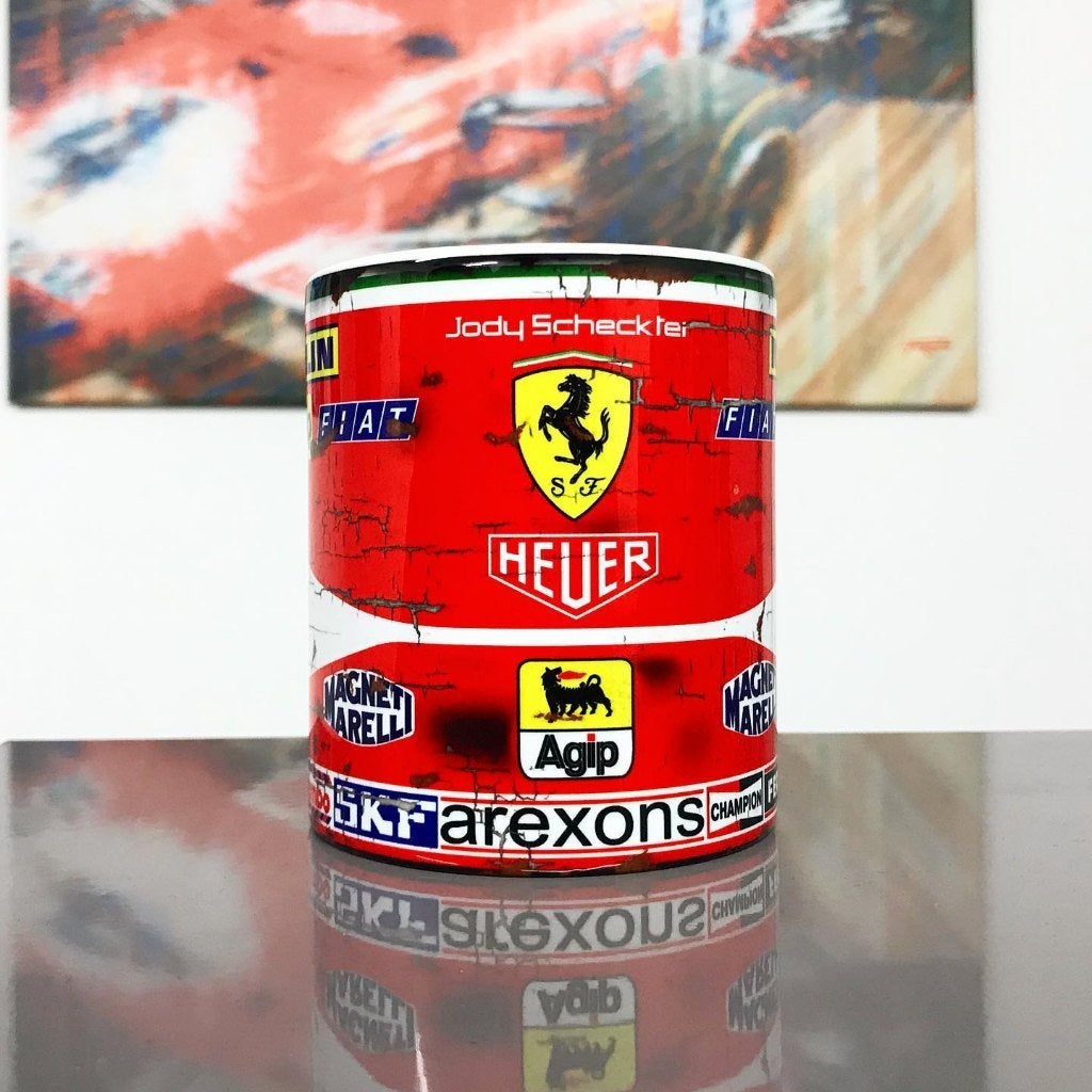 ✅ Jody Scheckter Ferrari mok Vintage olie F1 Autosport, Ophalen of Verzenden, Nieuw, Formule 1