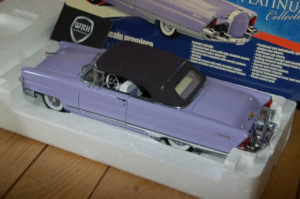 1:18 LINCOLN PREMIERE Convertible purple Sun star in box WRH, Verzenden, Zo goed als nieuw, Auto, Sun Star