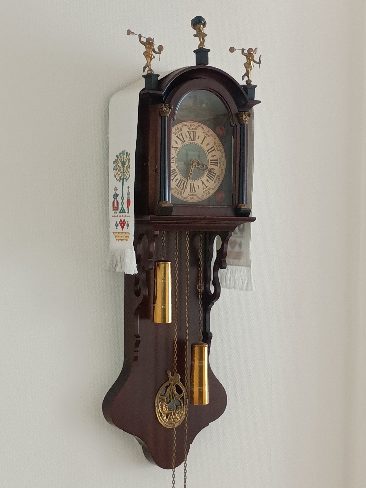 antieke Friese staartklok, Antiek en Kunst, Ophalen
