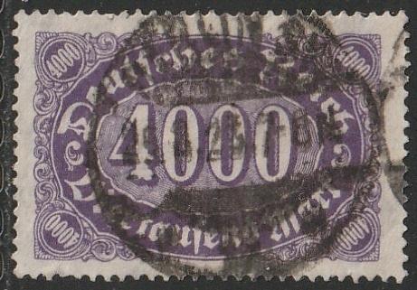 Rijk 1922 255 Cijfer 4.000m, Gest, Ophalen of Verzenden, Overige periodes, Gestempeld