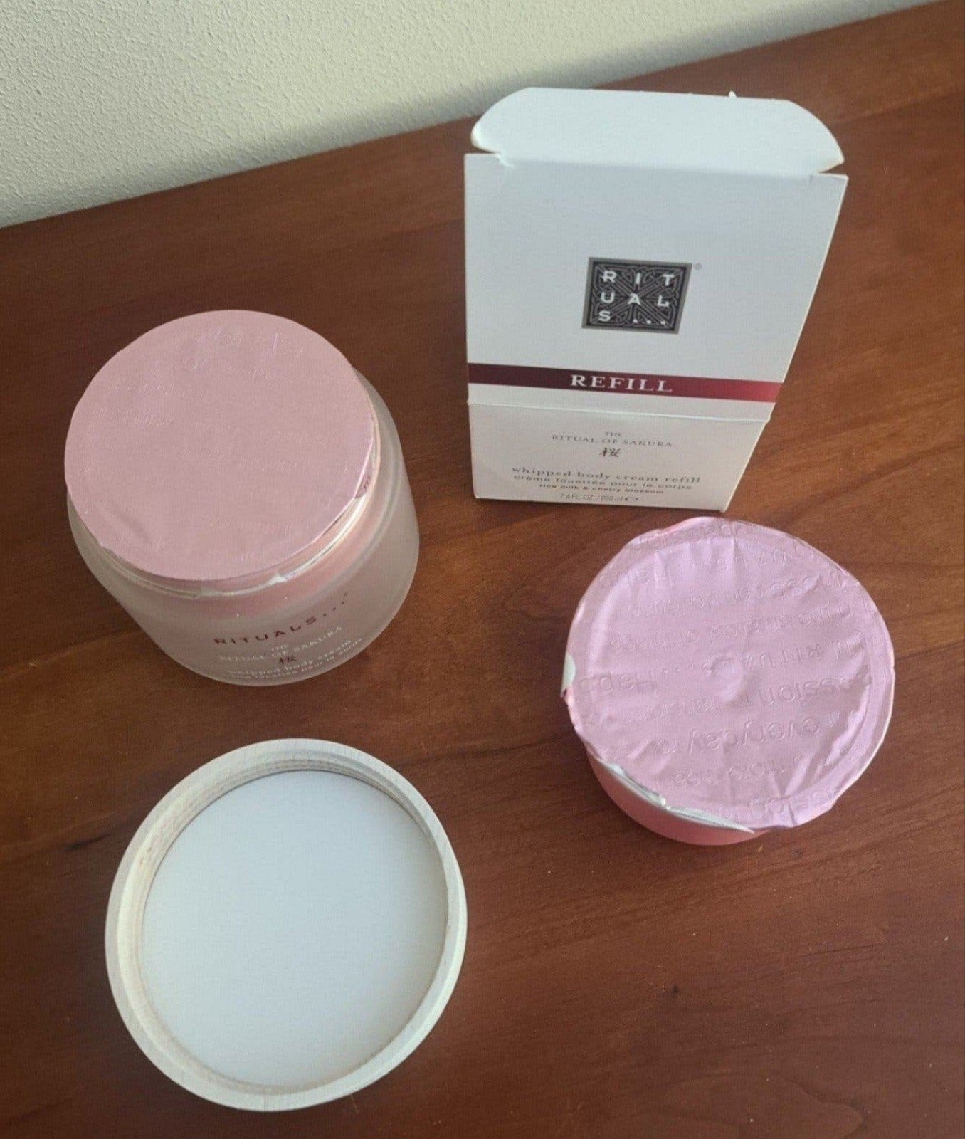 Rituals The Ritual of Sakura Whipped Body Cream + Refill, Ophalen of Verzenden, Nieuw, Bodylotion, Crème of Olie
