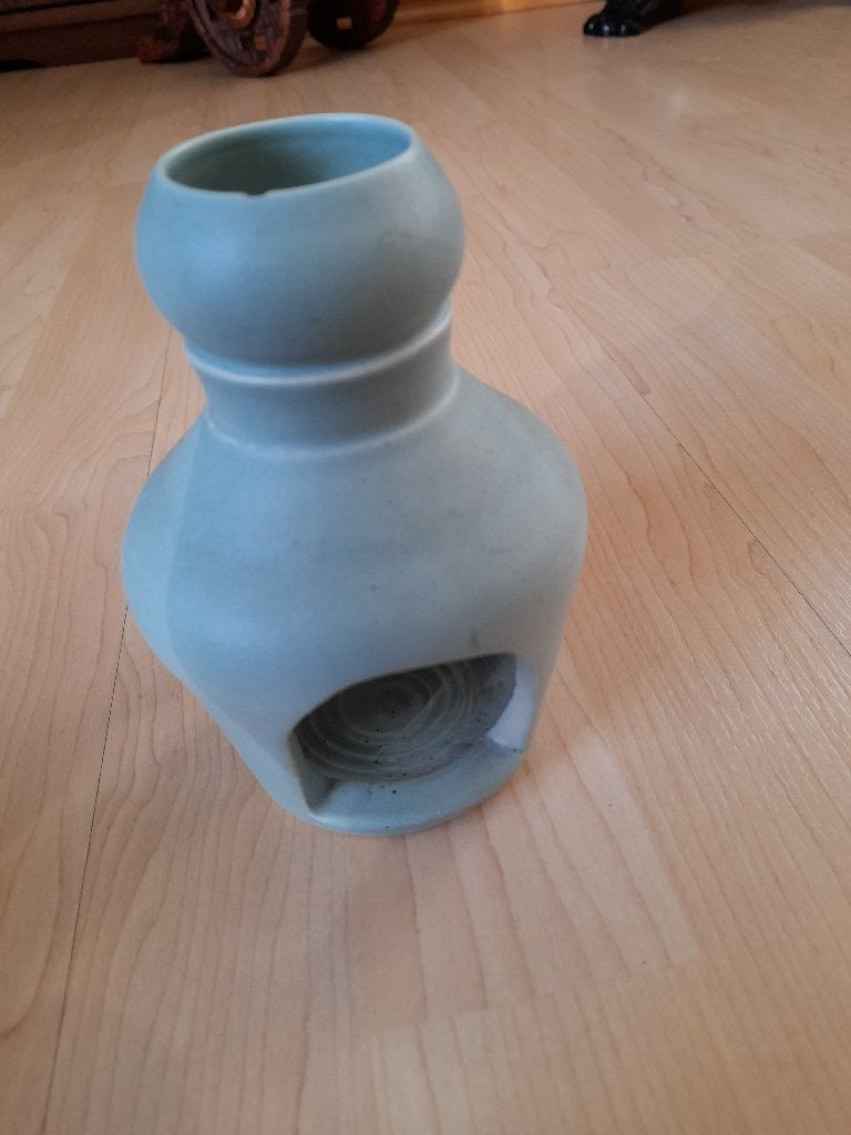 WAXINELICHTHOUDER GROEN / BLAUW / GROEN KLEURIG, Ophalen of Verzenden, Zo goed als nieuw