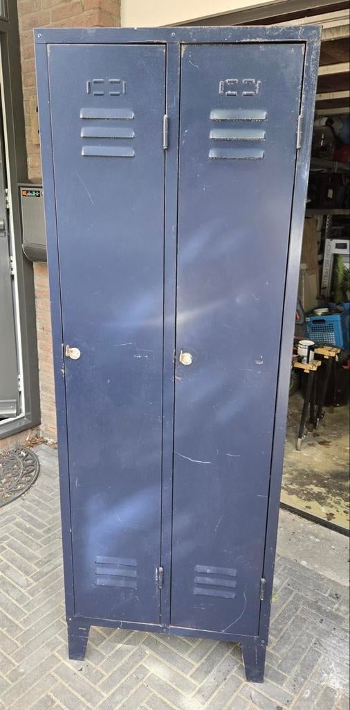 Blauwe stalen lockerkast - 180x63x50 cm, Ophalen, Gebruikt