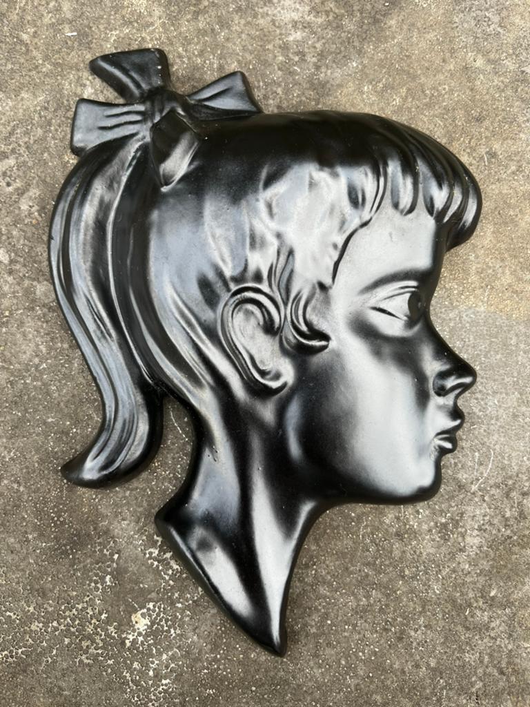Vintage Jema Holland wandmasker meisjeshoofd, Ophalen of Verzenden