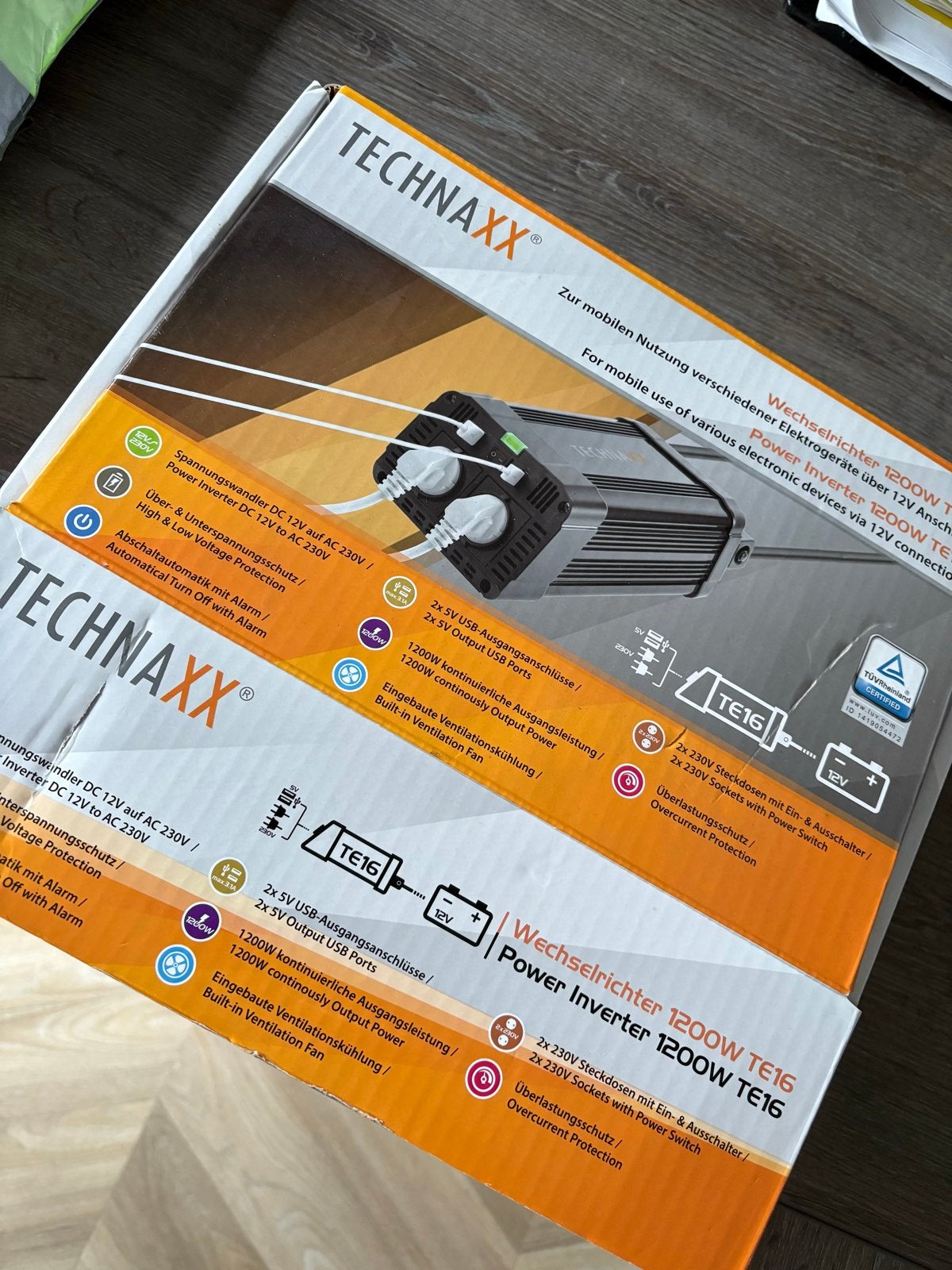 Technaxx Power Inverter 1200W TE16 - Nieuw in doos, Ophalen, Nieuw, Overige merken, Omvormer