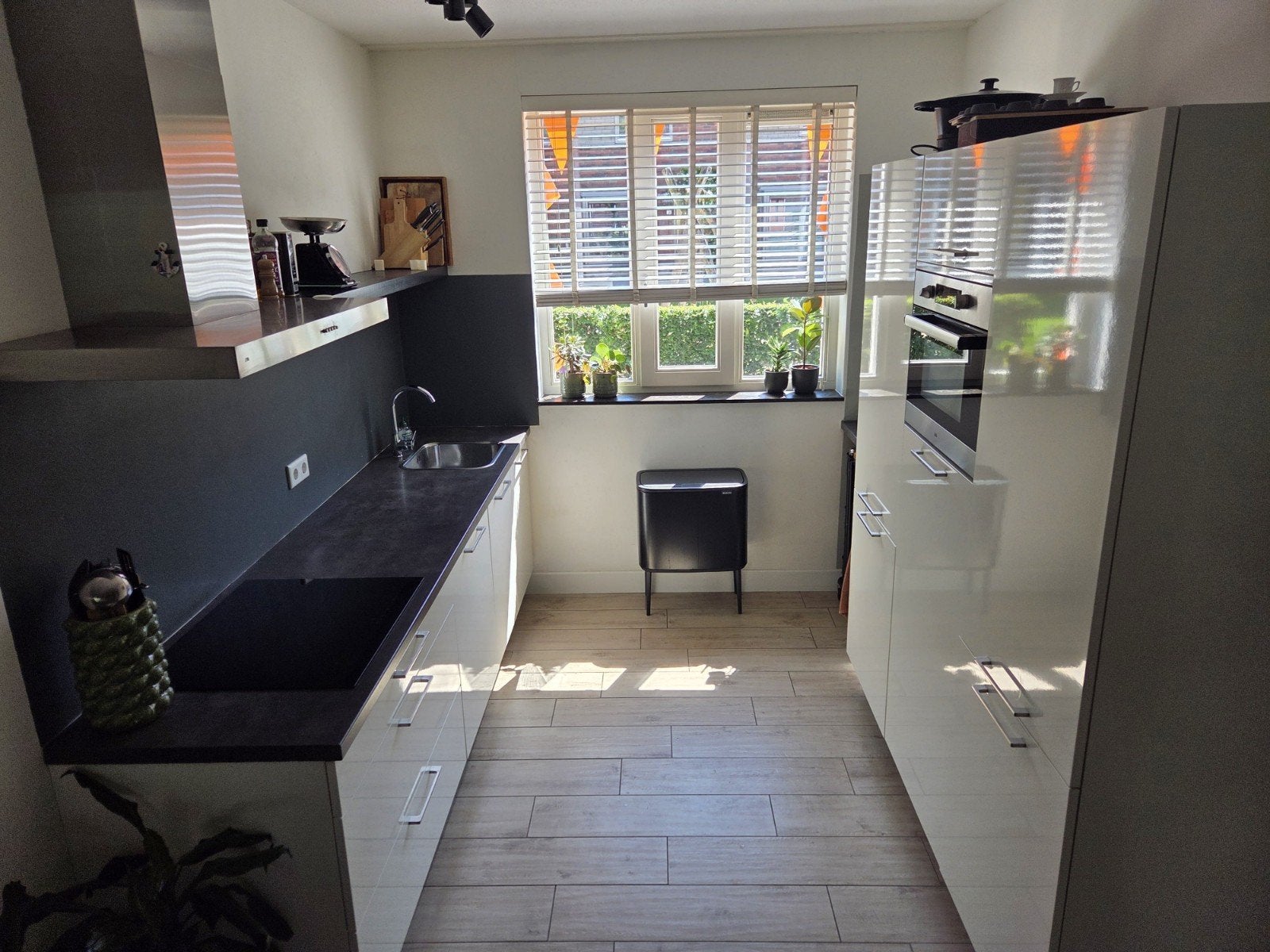 Complete hoogglans Magnolia keuken met apparatuur, Ophalen of Verzenden