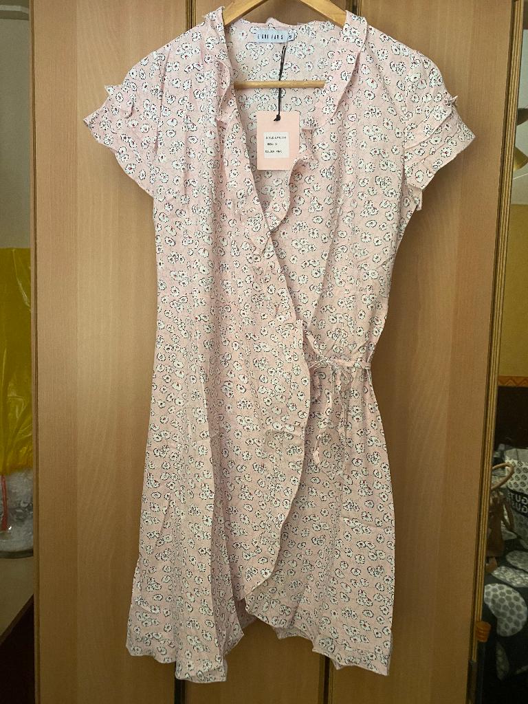Fleurie wikkeljurkje roze Eight Paris, Kleding | Dames, Nieuw, Ophalen of Verzenden, Roze, Maat 36 (S)