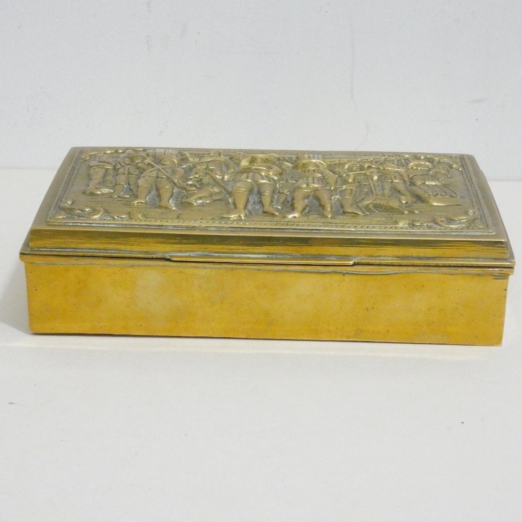 zwaar bronzen doosje of kistje India [440], Antiek en Kunst, Ophalen