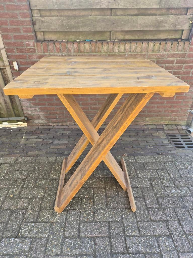 Houten klaptafel - Statafel Ideaal voor tuin of balkon, Gebruikt, 100 tot 150 cm, 50 tot 100 cm, Rechthoekig