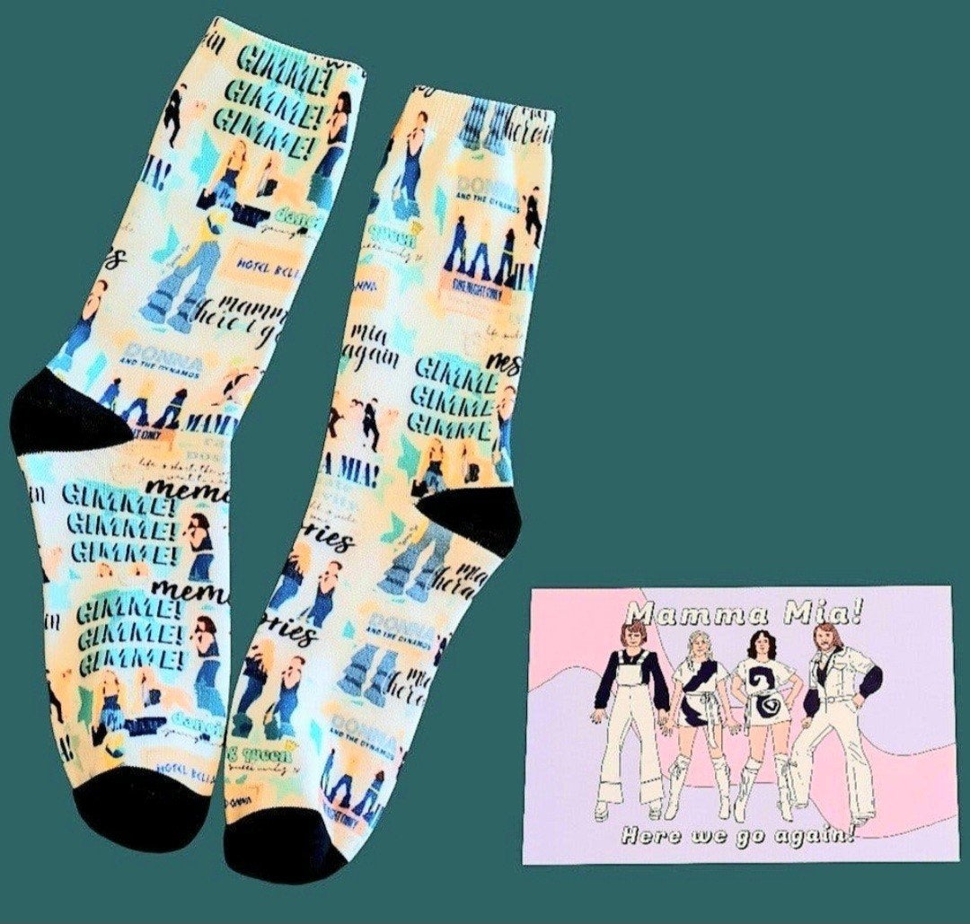 ABBA SOKKEN + BLANCO KAART ABBA, Ophalen of Verzenden, Nieuw