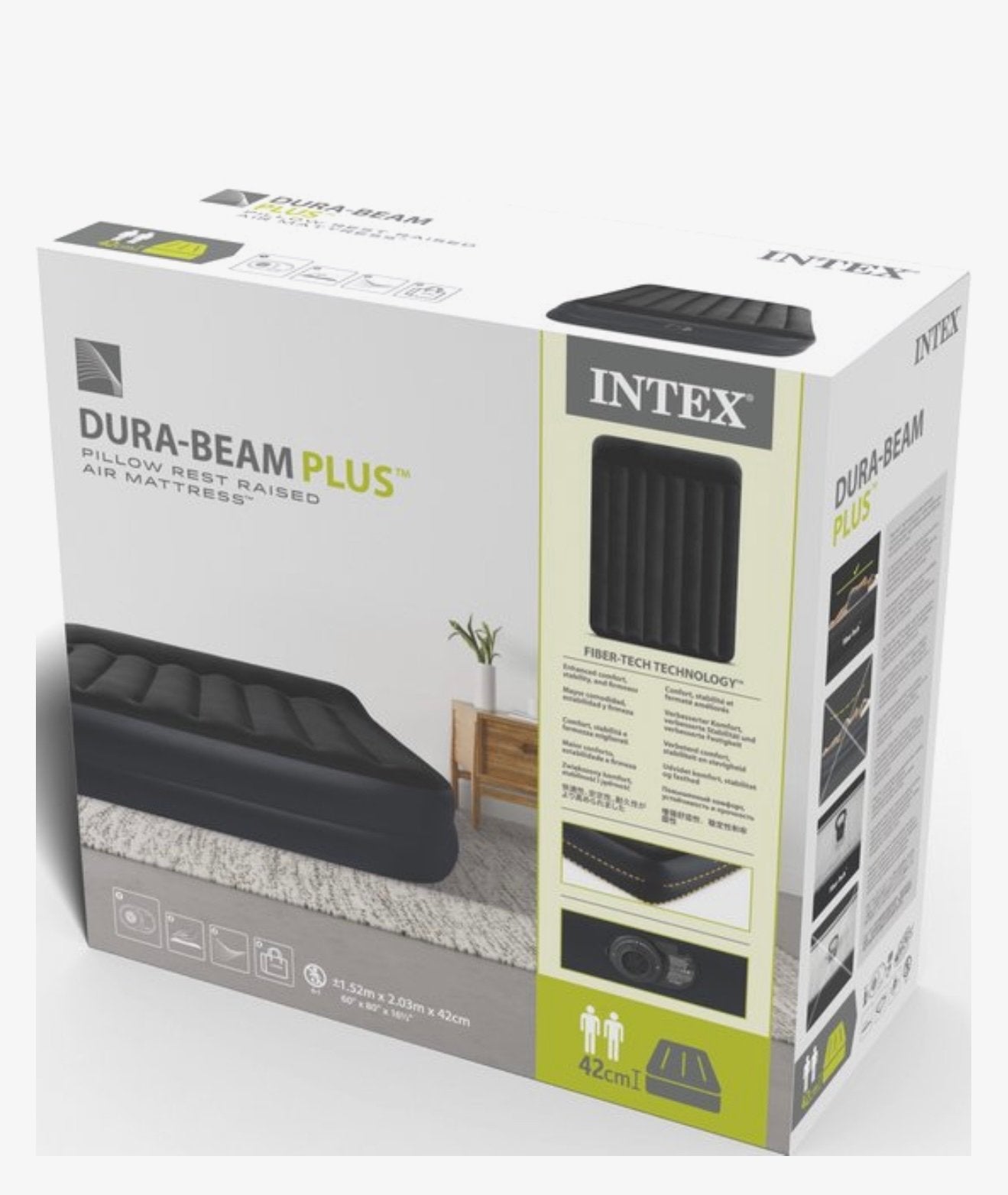 NIEUW Intex 2-persoons met ingebouwde pomp, Ophalen of Verzenden, Ingebouwde pomp, Zo goed als nieuw, 2-persoons