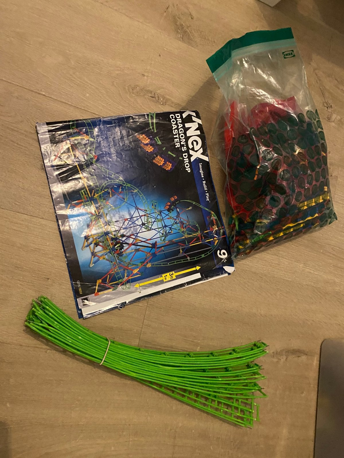 Knex-mini achtbaan, Ophalen, Gebruikt, K'nex