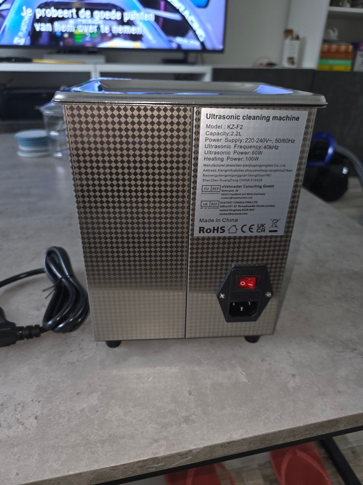 Ultrasone reinigingsmachine KZ-F2 2.5L, Ophalen of Verzenden