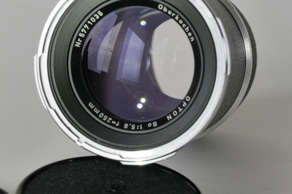 Oberkochen Opton 1:5,6  F250mm voor Rolleiflex SL66, Overige merken, Gebruikt, 250 mm, Lensdoppen