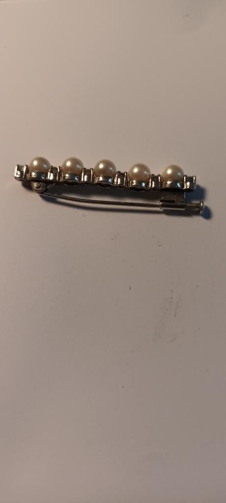Elegante Broche met Parels, Overige materialen, 4 tot 7 cm, Ophalen of Verzenden, Zo goed als nieuw