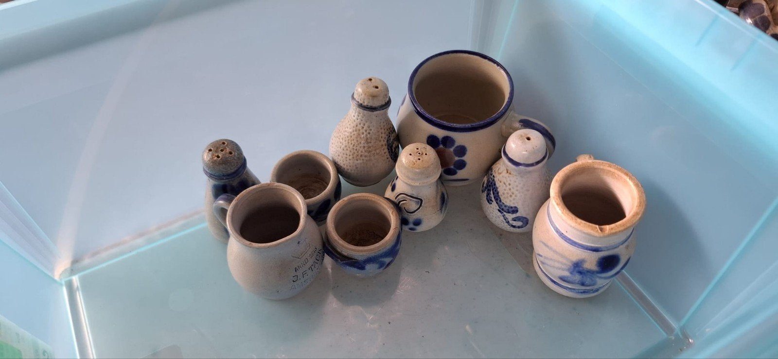 Diverse collectie zoutglazuur aardewerk potten en kruiken, Ophalen of Verzenden