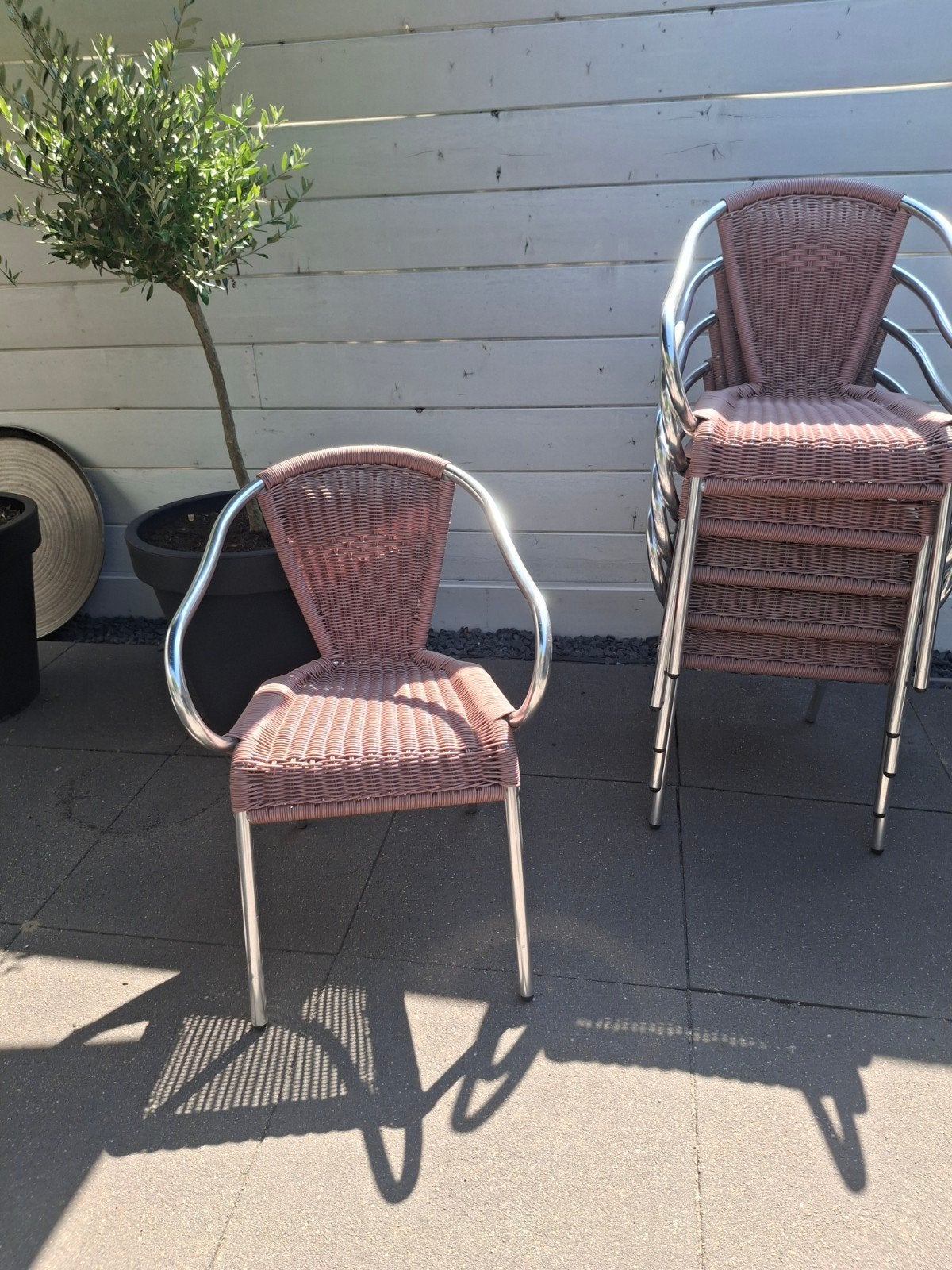 Tuinstoelen .wicket met ijzer, Tuin en Terras, Ophalen, Gebruikt, Kunststof, Stapelbaar