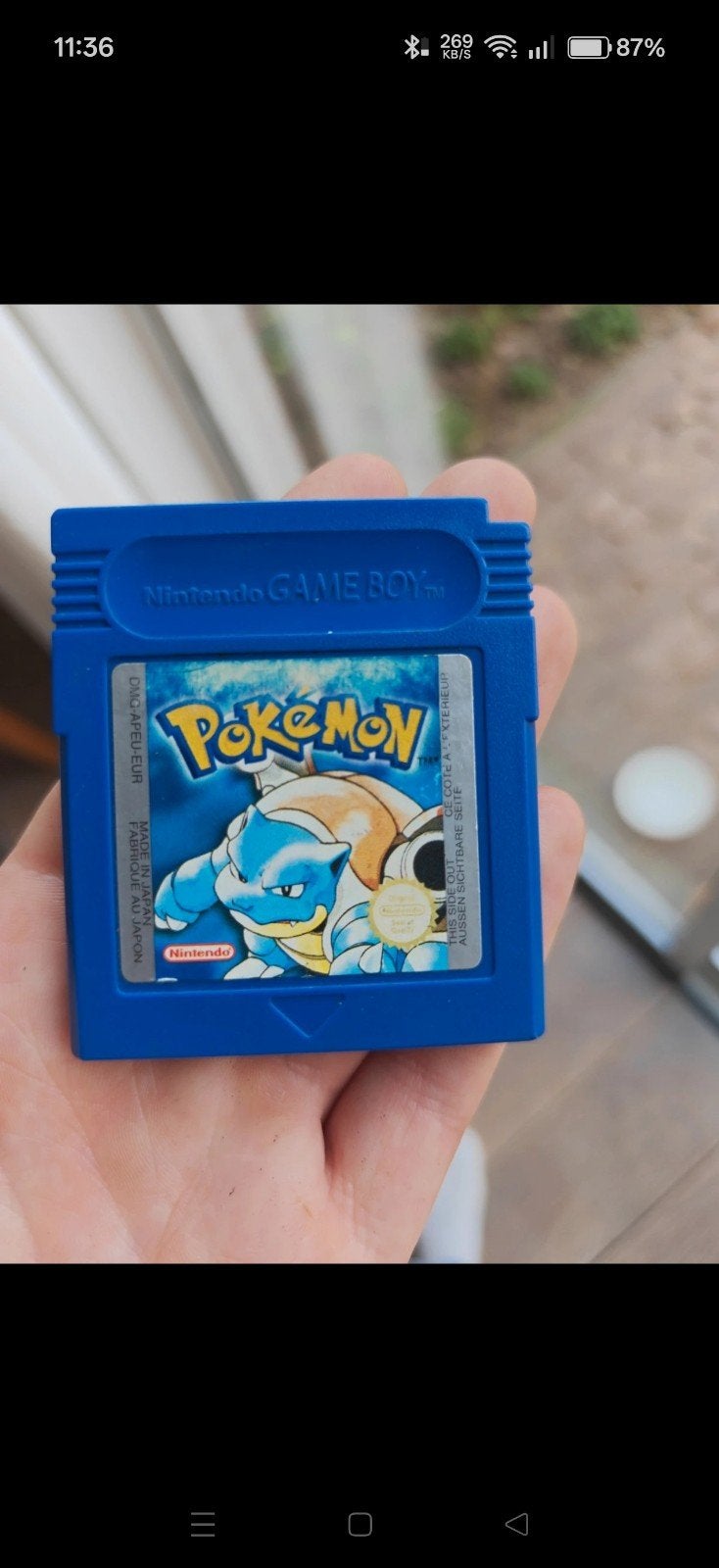 Pokémon Blue Version Game Boy (Blastoise), Gebruikt, 1 speler, Ophalen of Verzenden, Role Playing Game (Rpg)