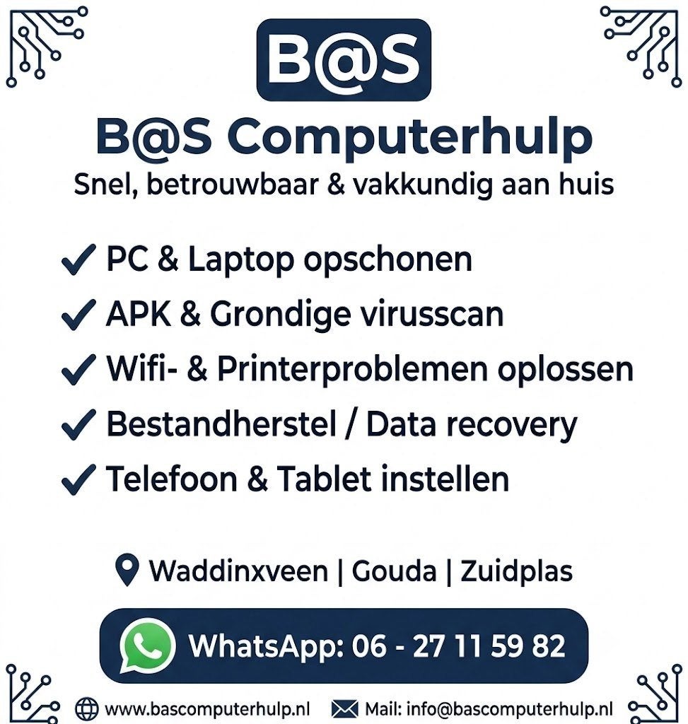Computerhulp - Waddinxveen, Gouda, Zuidplas, Ook voor bedrijven, Computerreparatie en Onderhoud