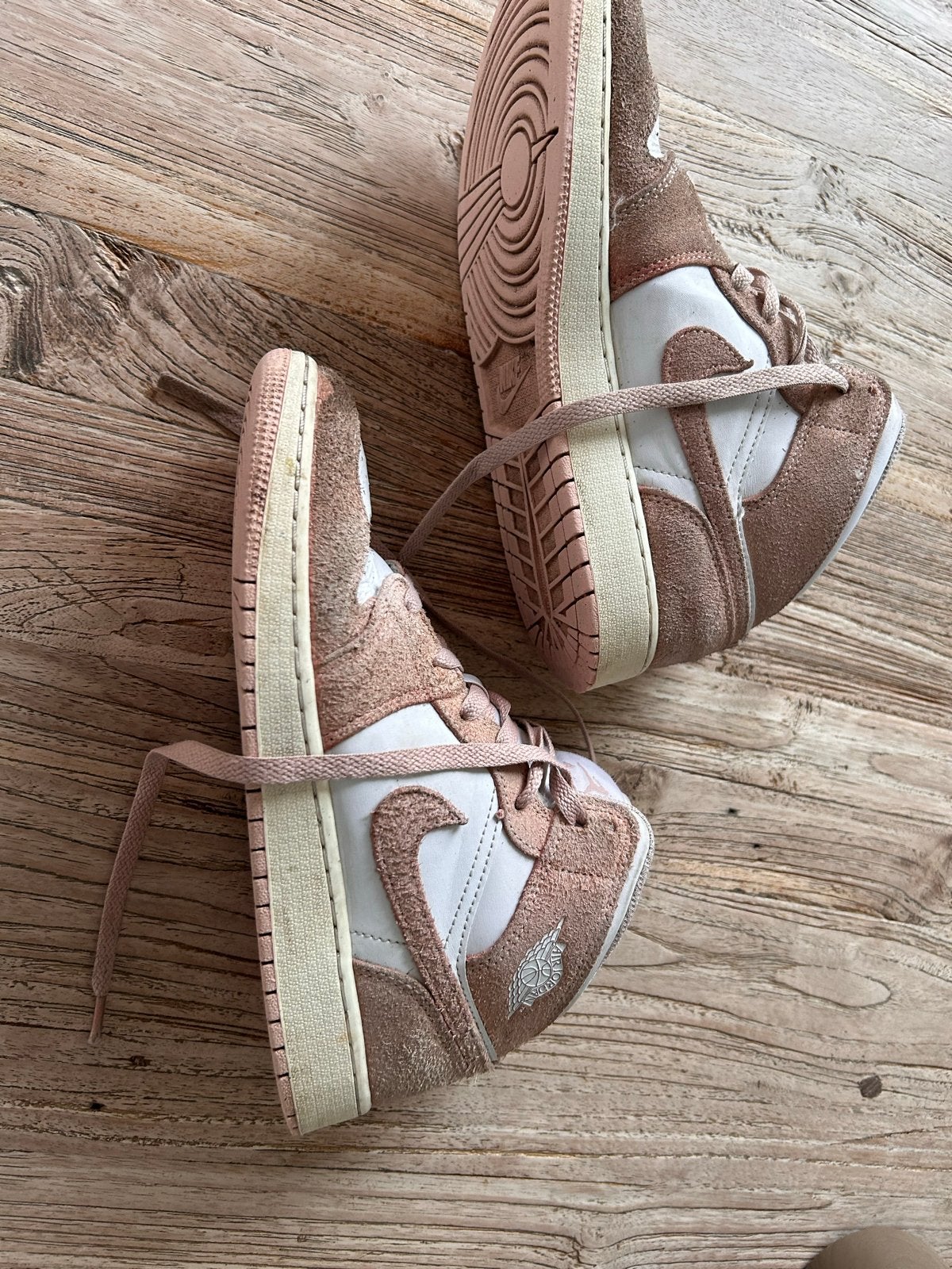 Nike Jordan sneakers - Roze/Wit - Maat 39, Ophalen, Gedragen, Roze, Sneakers of Gympen