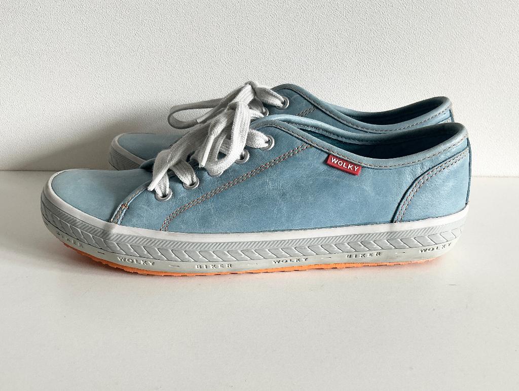 Wolky sneaker leer blauw maat 39, Wolky, Blauw, Ophalen of Verzenden, Sneakers of Gympen